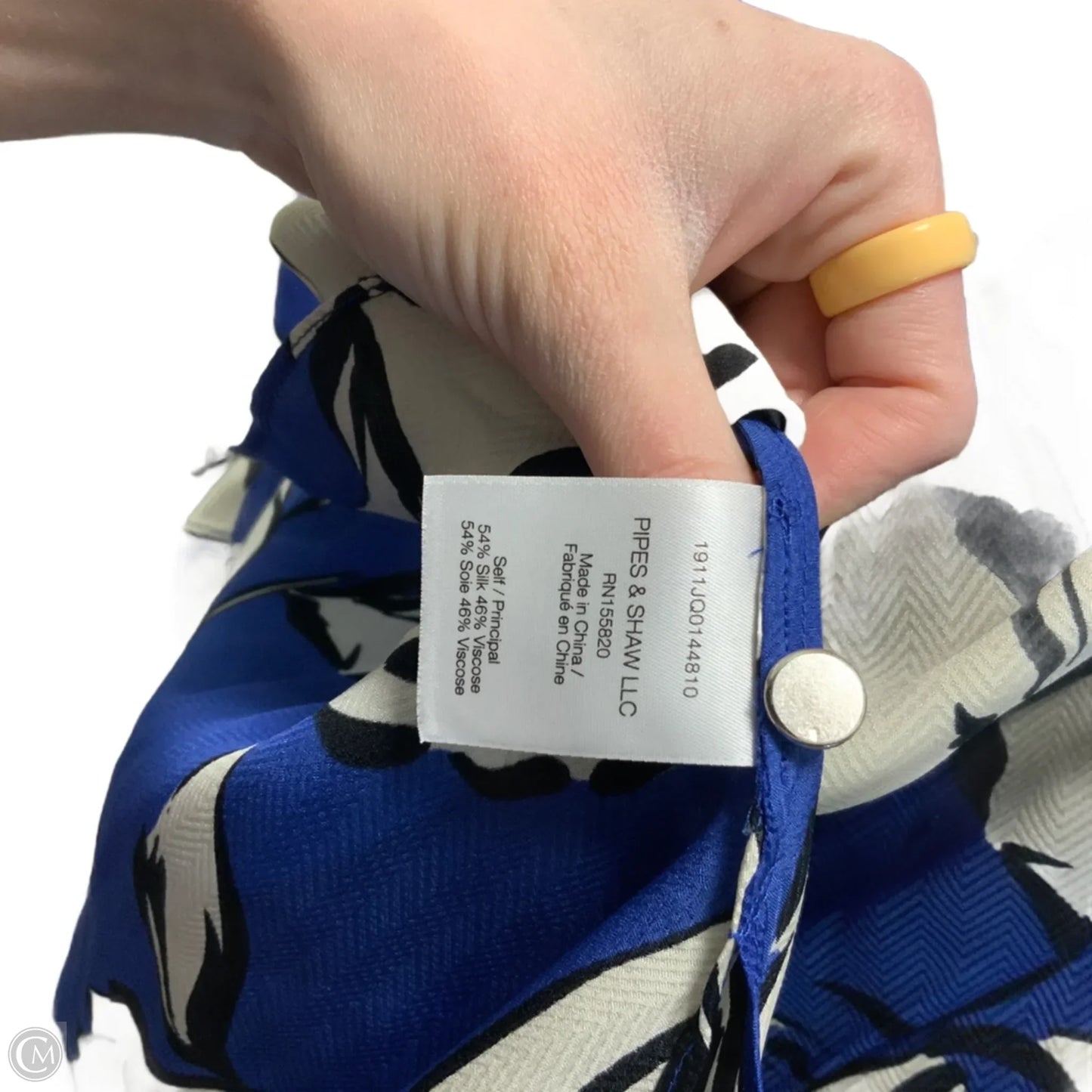 Blouse Long Sleeve By Veronica Beard In Blue, Size: M