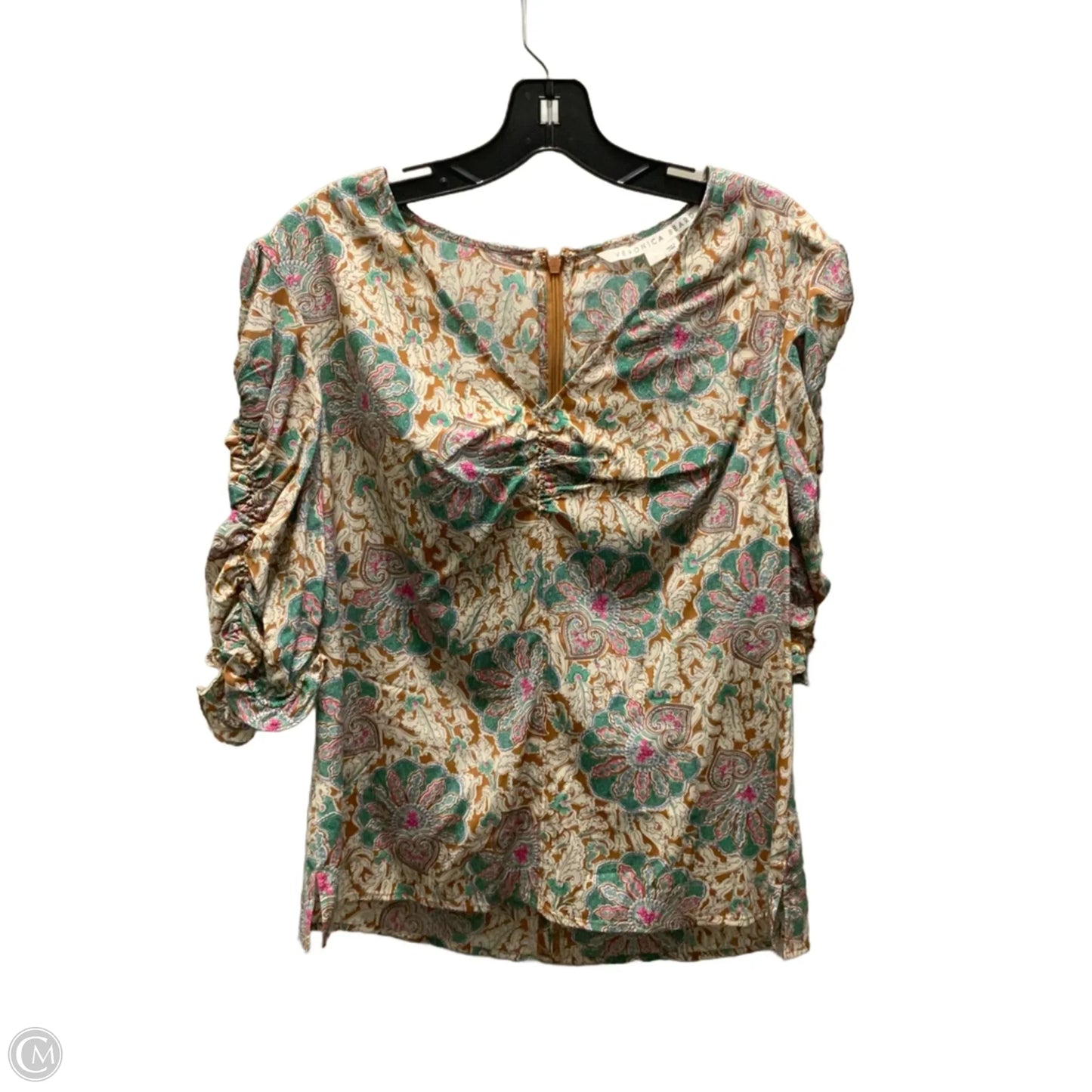 Blouse 3/4 Sleeve By Veronica Beard In Cream, Size: M