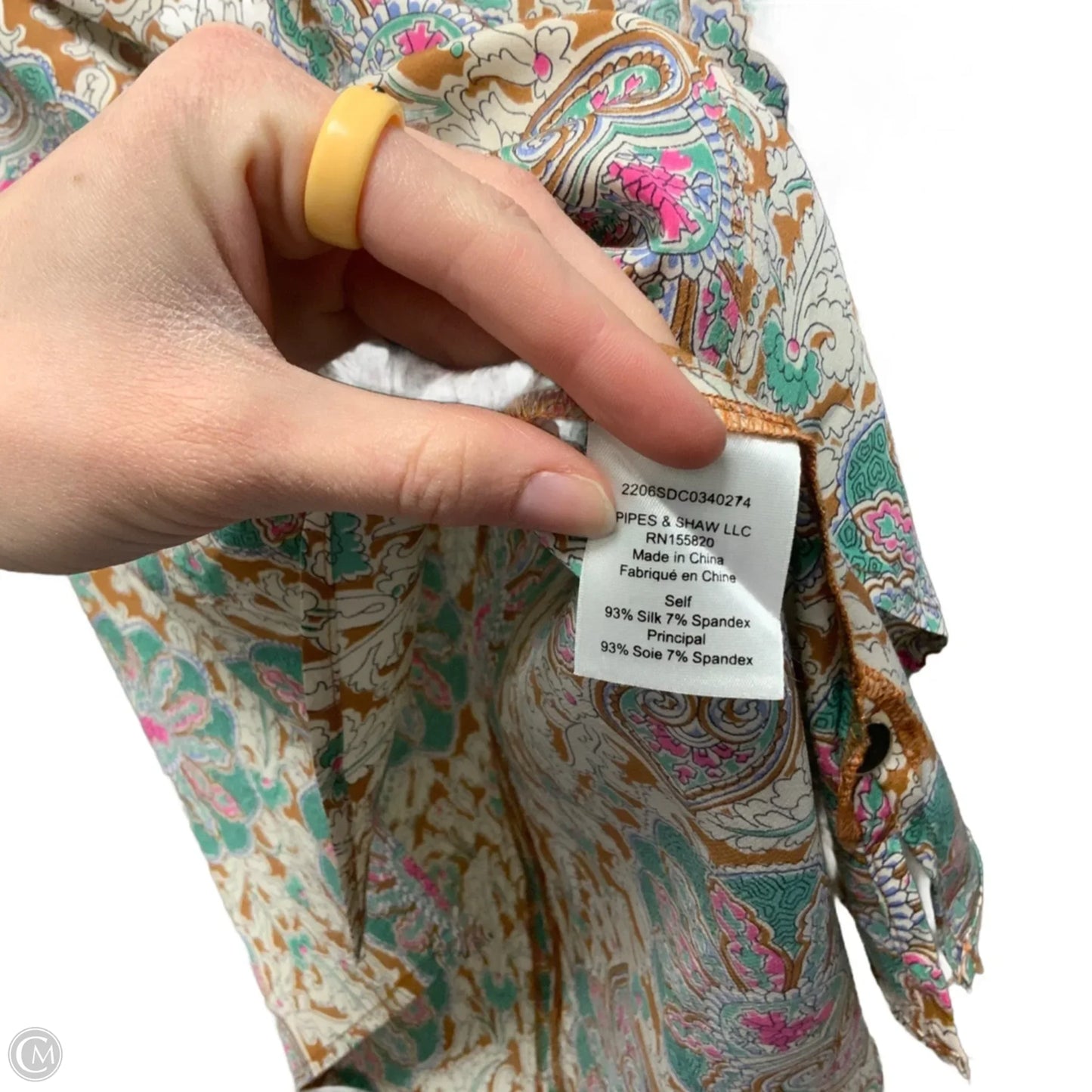 Blouse 3/4 Sleeve By Veronica Beard In Cream, Size: M