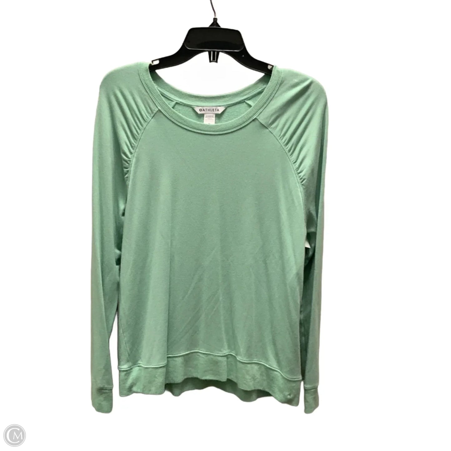 Athletic Top Long Sleeve Crewneck By Athleta In Green, Size: M
