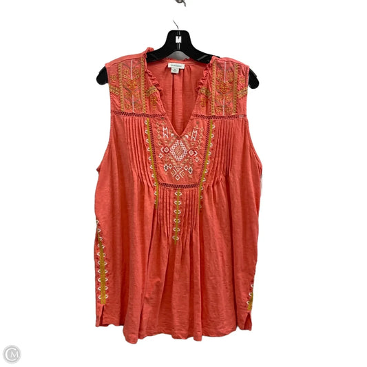 Top Sleeveless By Sundance In Orange, Size: Xl