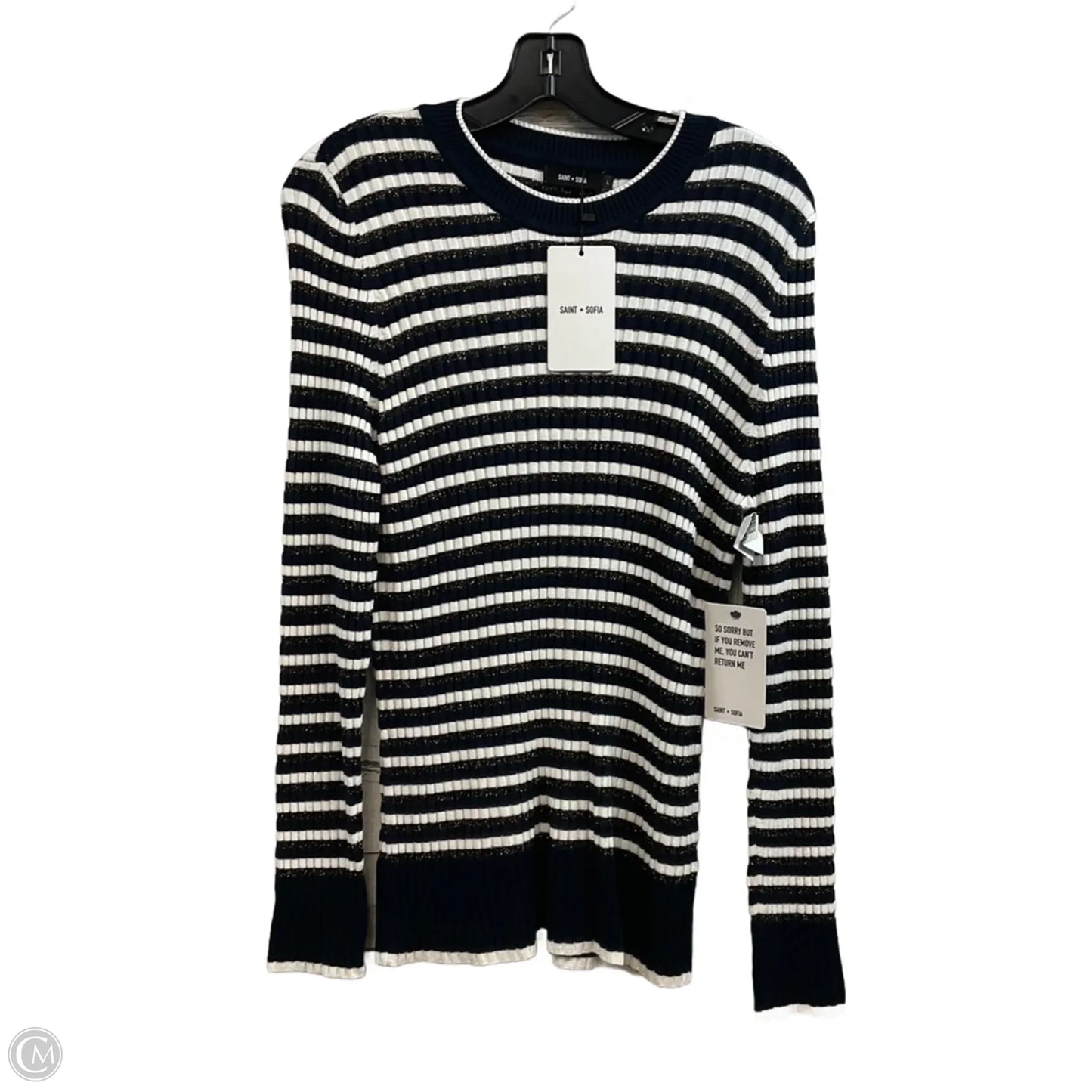 Top Long Sleeve By SAINTB+ SOFIA In Blue, Size: L