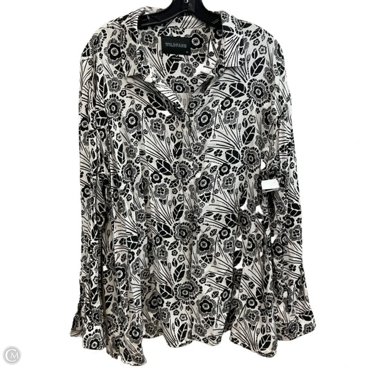 Blouse Long Sleeve By WILDFANG In Black, Size: Xxl