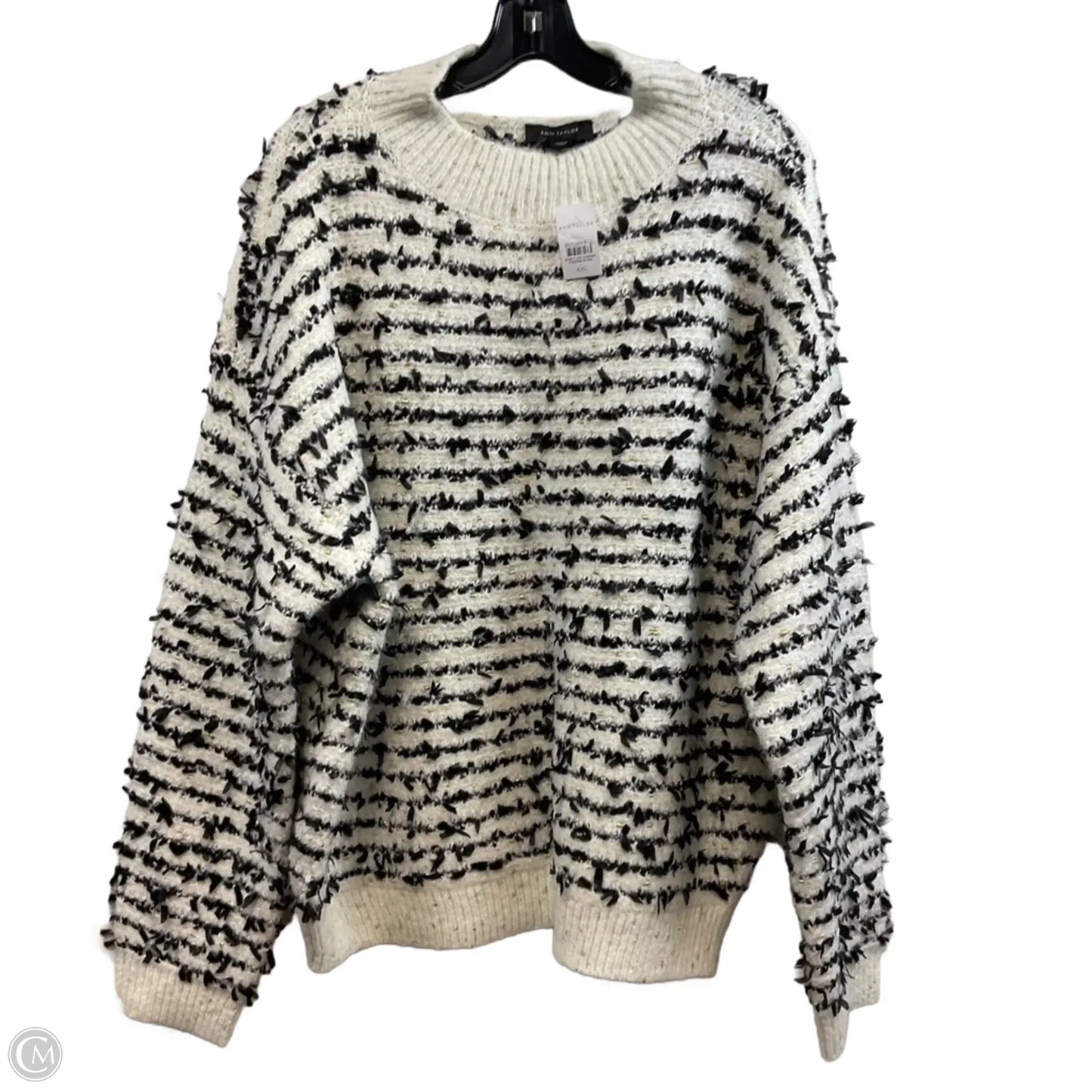 Sweater By Ann Taylor In White, Size: Xxl