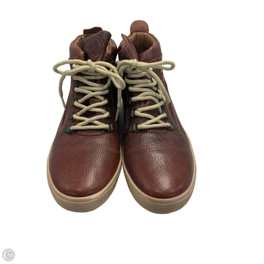 Boots Ankle Flats By Inkkas  In Brown, Size: 10