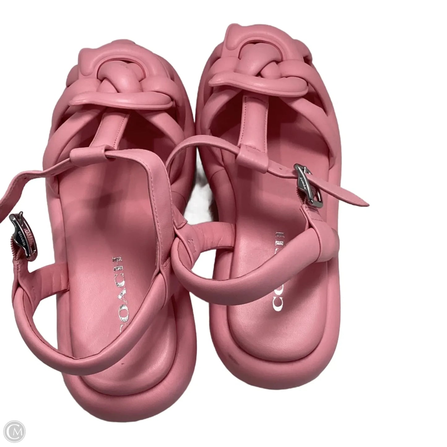 Sandals Designer By Coach In Pink, Size: 9