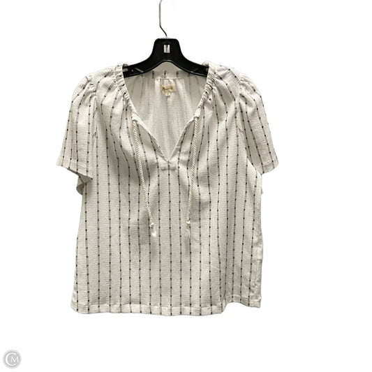 Top Short Sleeve By Madewell In White, Size: Xs