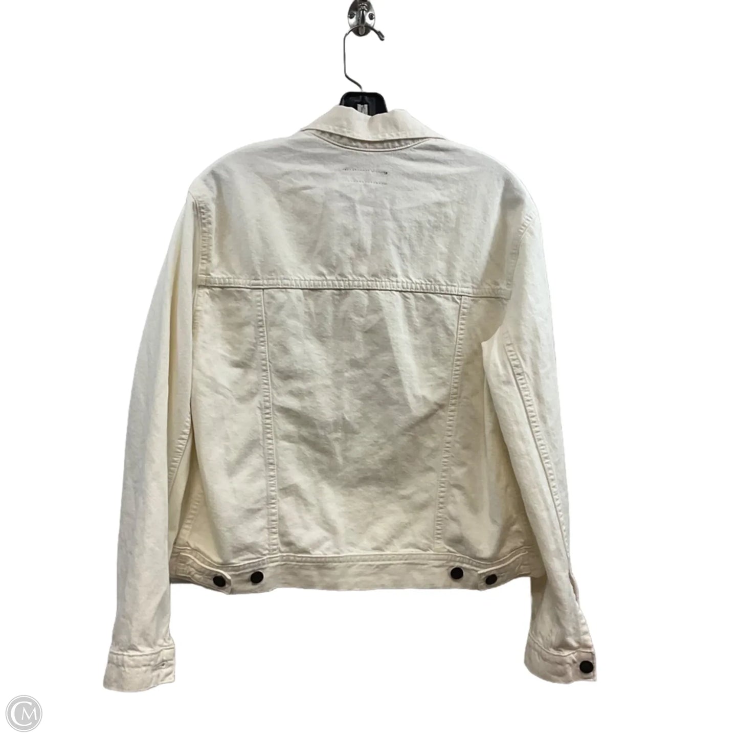 Jacket Denim By Able In Cream Denim, Size: L