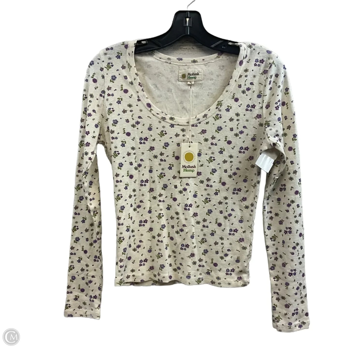 Top Short Sleeve By MOLLUSK HEMP In Cream, Size: S