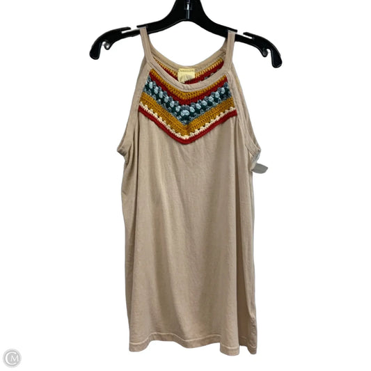 Top Sleeveless By Artistic Works By Lu In Brown, Size: S