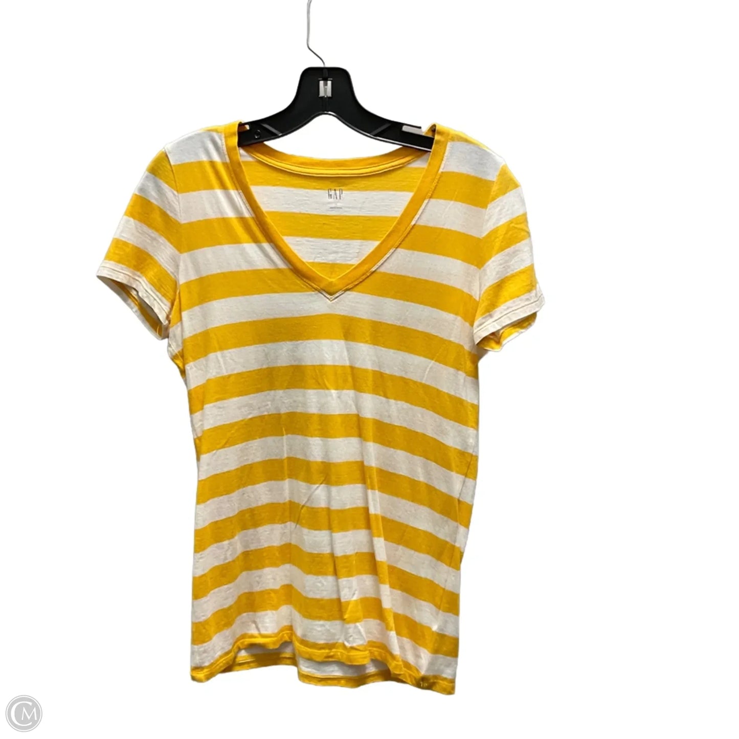 Top Short Sleeve Basic By Gap In Yellow, Size: Xs