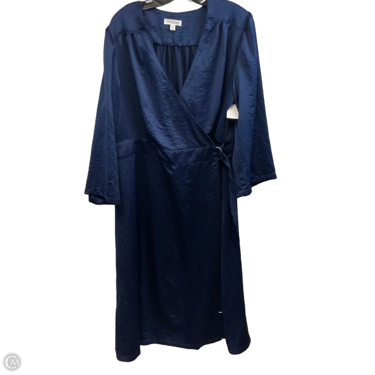 Dress Casual Midi By Prologue In Blue, Size: Xxl