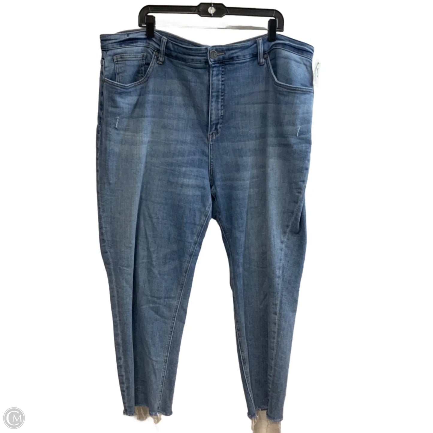 Jeans Straight By Kut In Blue Denim, Size: 22