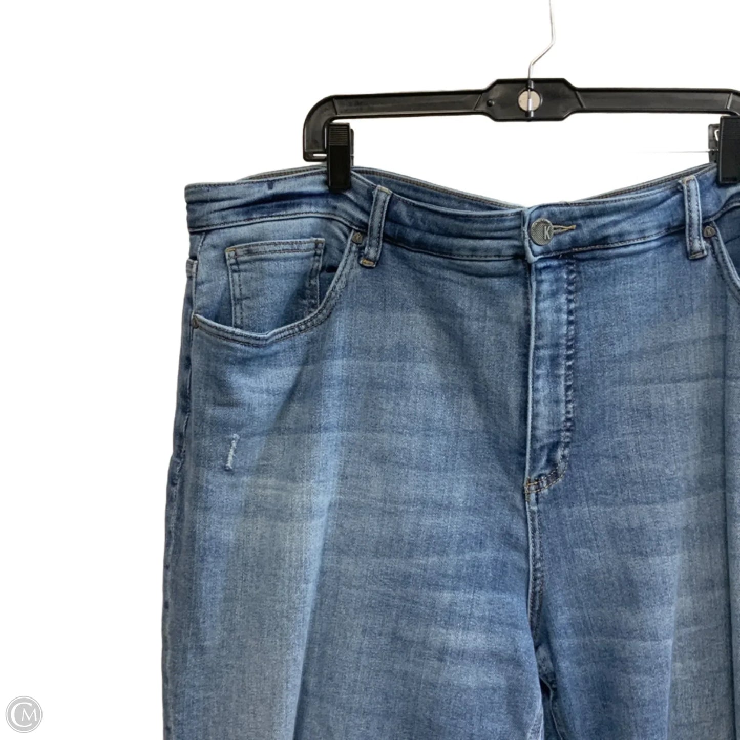 Jeans Straight By Kut In Blue Denim, Size: 22