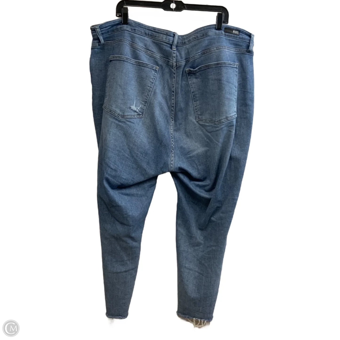 Jeans Straight By Kut In Blue Denim, Size: 22