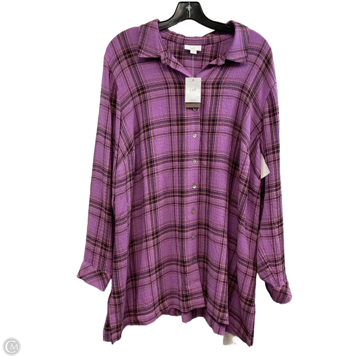 Blouse Long Sleeve By J. Jill In Purple, Size: Xl