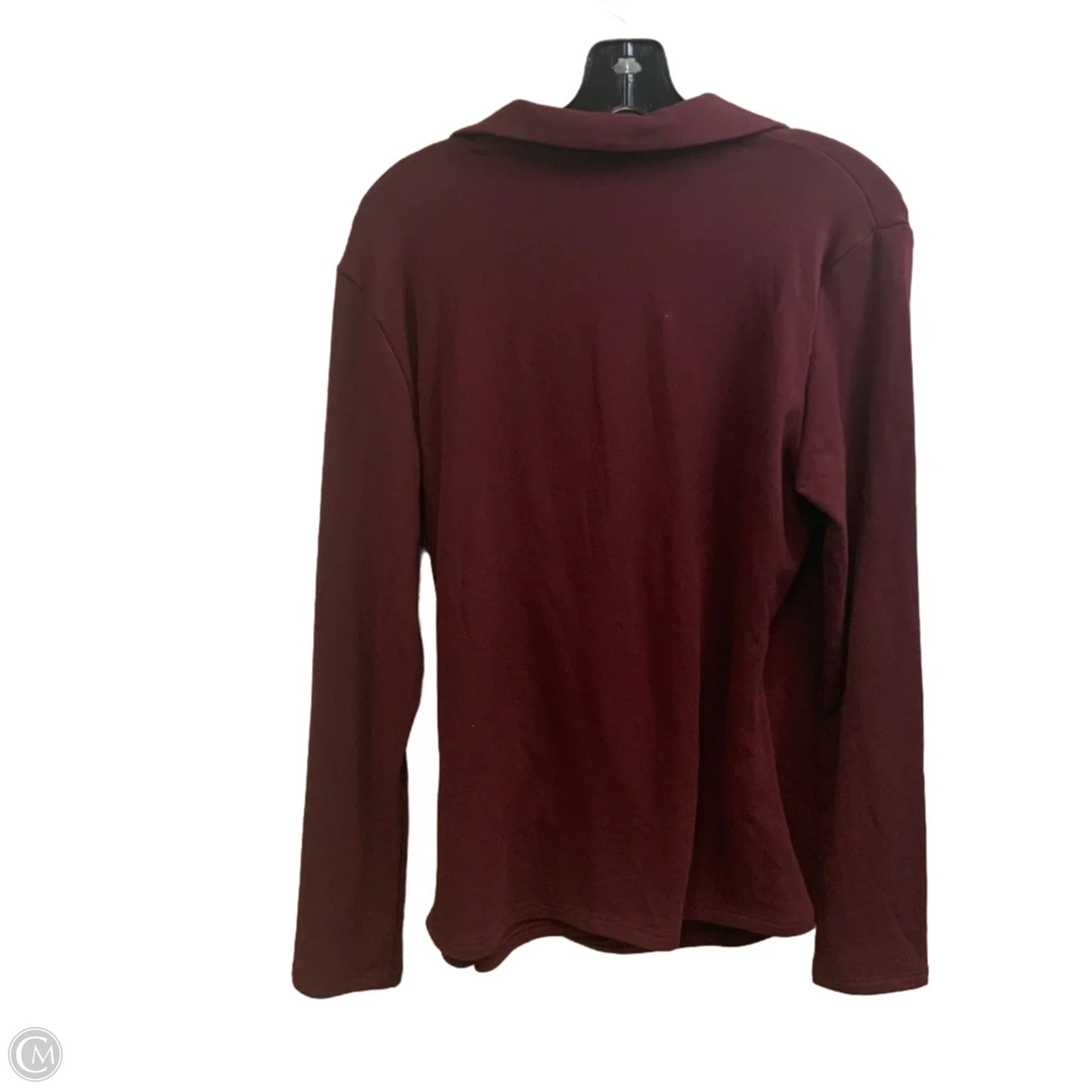 Top Long Sleeve By OGL In Maroon, Size: 2x