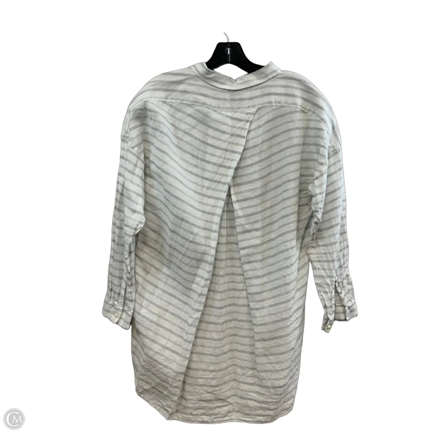 Blouse Long Sleeve By AYR In White, Size: L