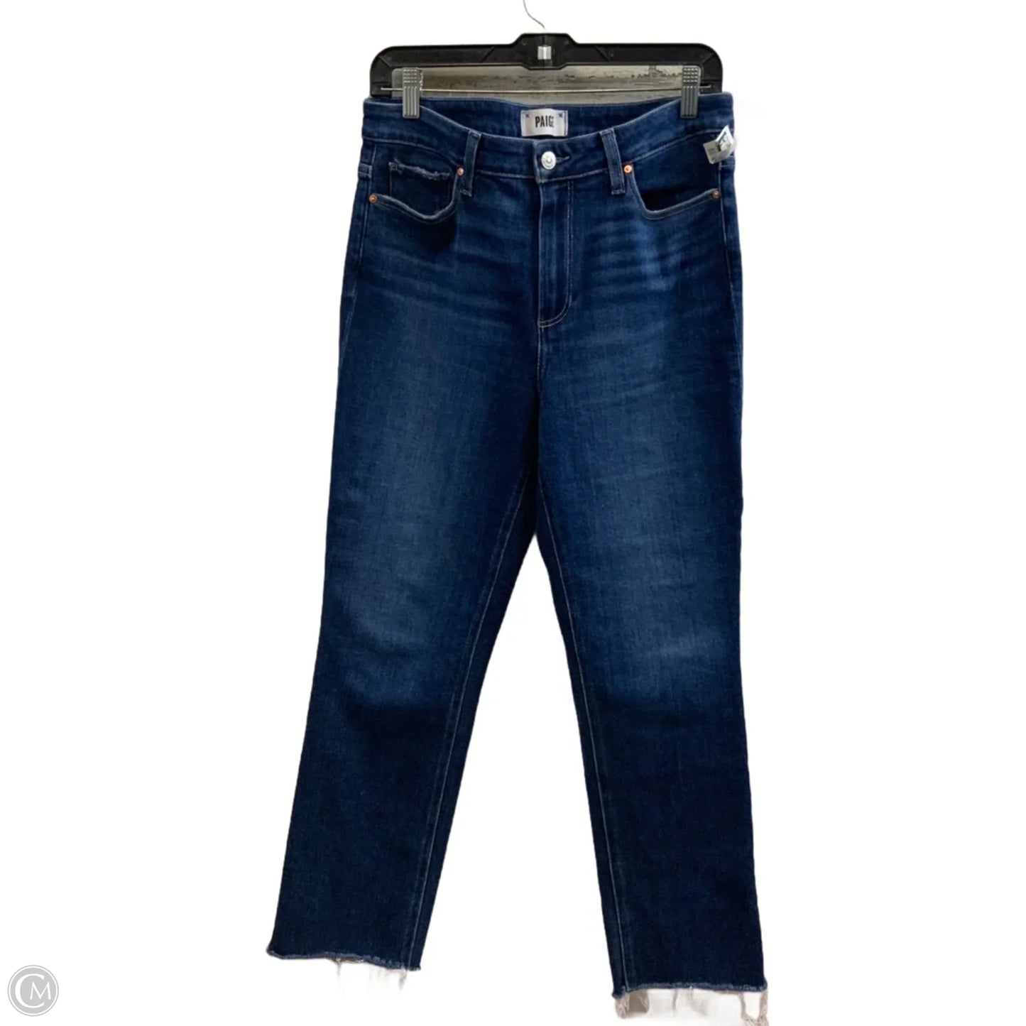 Jeans Straight By Paige In Blue Denim, Size: 10