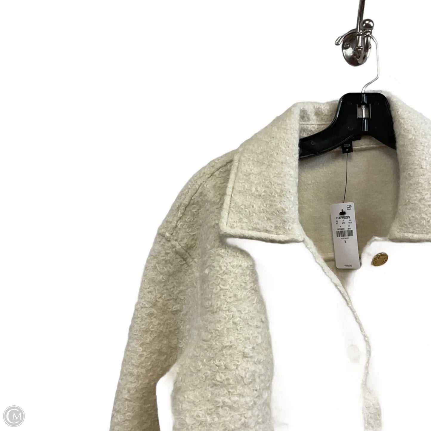 Jacket Shirt By Express In Cream, Size: M