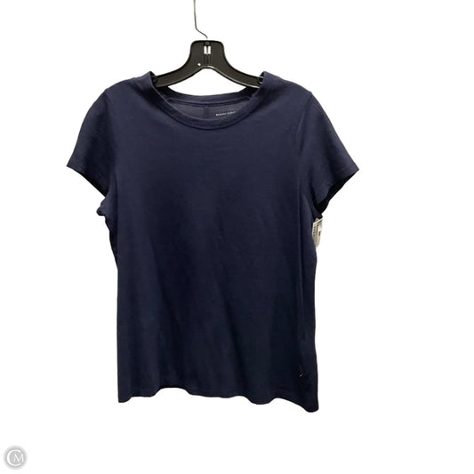 Top Short Sleeve Basic By Banana Republic In Blue, Size: L