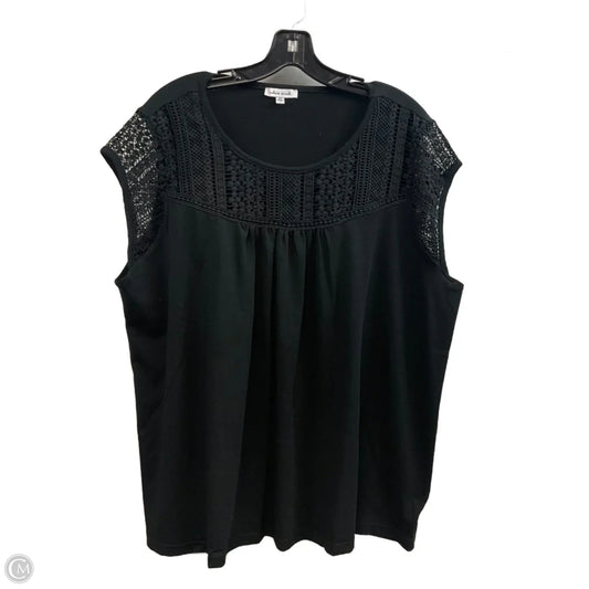 Top Sleeveless By White Birch In Black, Size: 3x