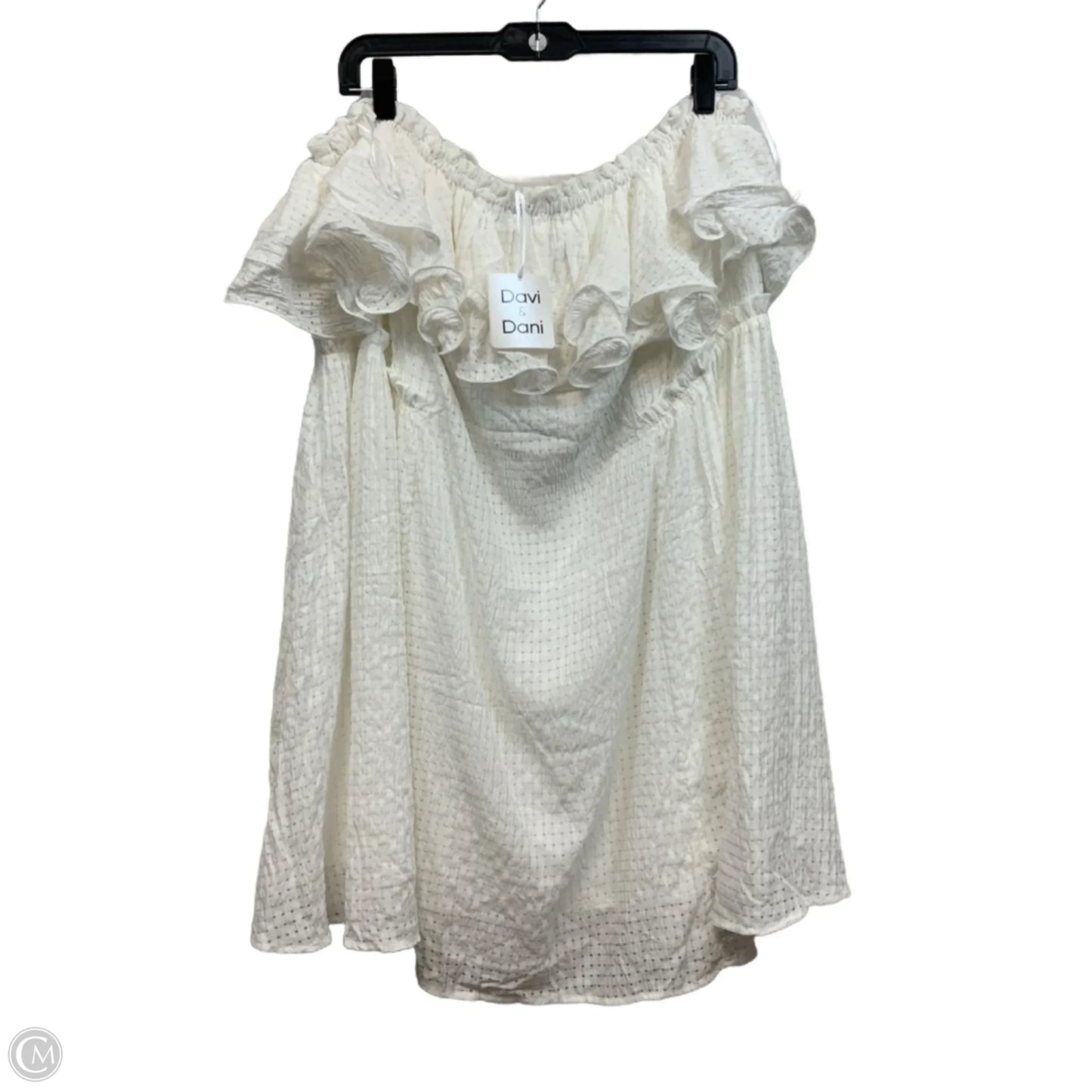 Blouse Sleeveless By Davi & Dani In White, Size: 3x