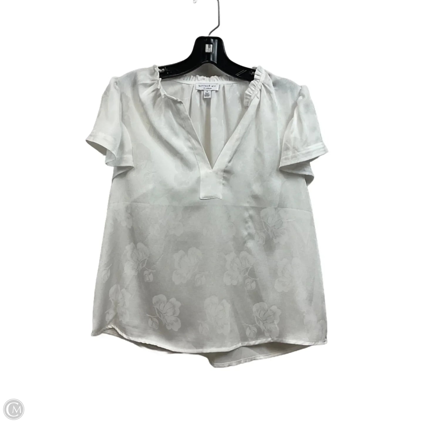 Blouse Short Sleeve By Current Air In White, Size: S