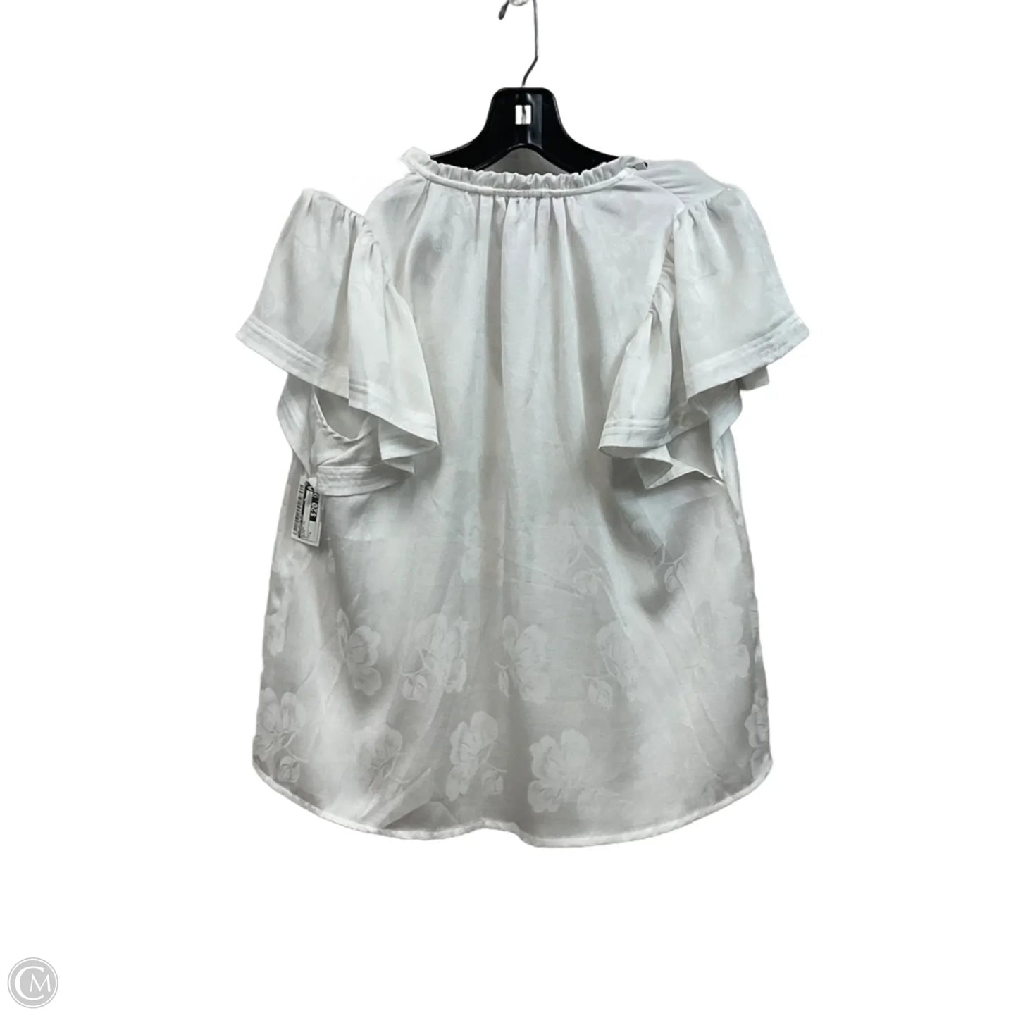 Blouse Short Sleeve By Current Air In White, Size: S