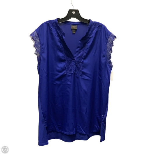Blouse Sleeveless By Worthington In Blue, Size: Xl