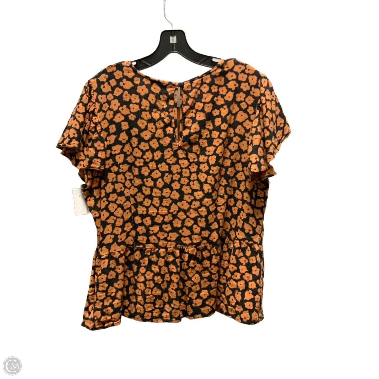 Blouse Short Sleeve By Who What Wear In Black, Size: Xl