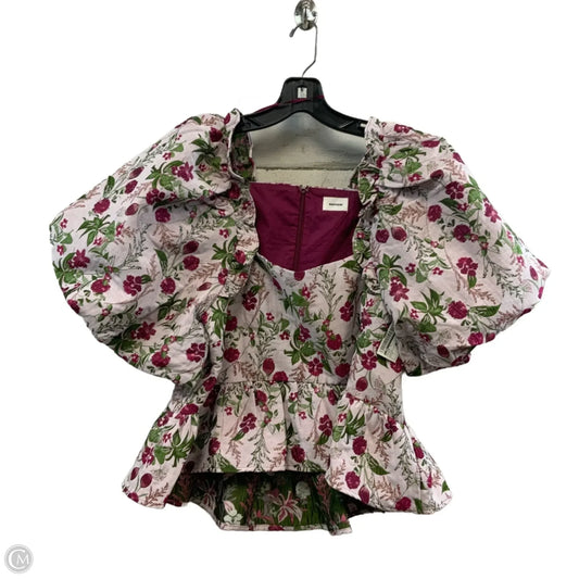 Blouse Short Sleeve By AUREUM In Purple, Size: S