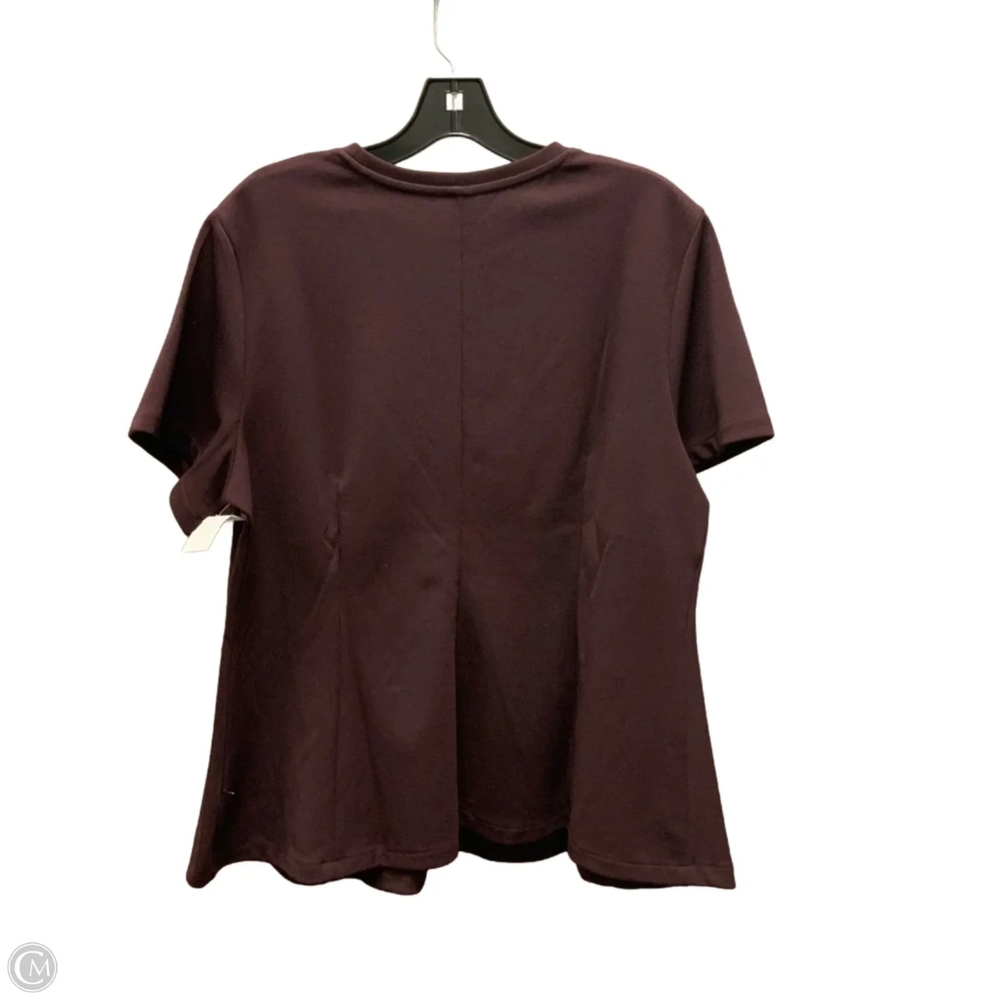 Blouse Short Sleeve By H&m In Purple, Size: Xl