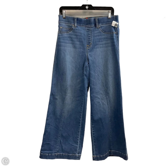 Jeans Wide Leg By Spanx In Blue Denim, Size: L