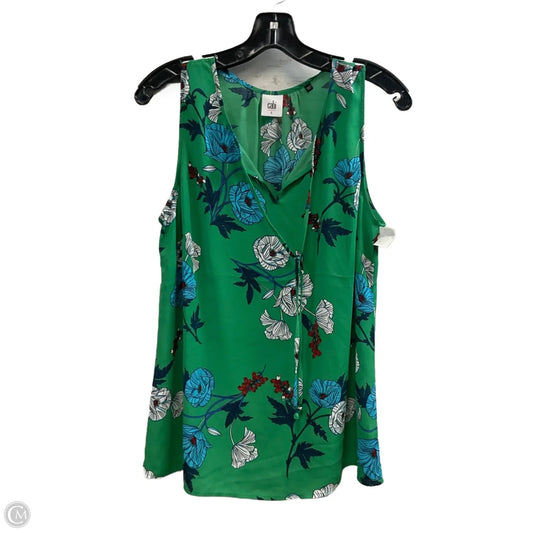 Blouse Sleeveless By Cabi In Green, Size: L
