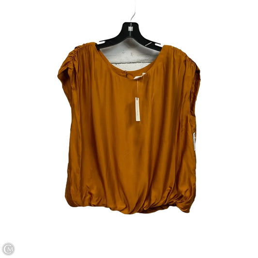 Blouse Sleeveless By Anthropologie In Orange, Size: L
