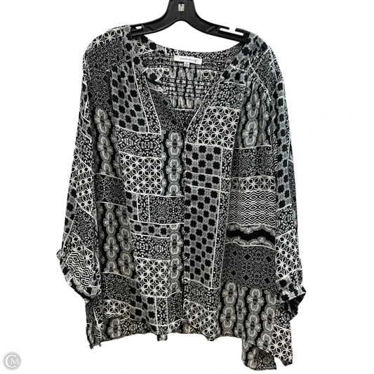Blouse Long Sleeve By Rose And Olive In Black, Size: 3x