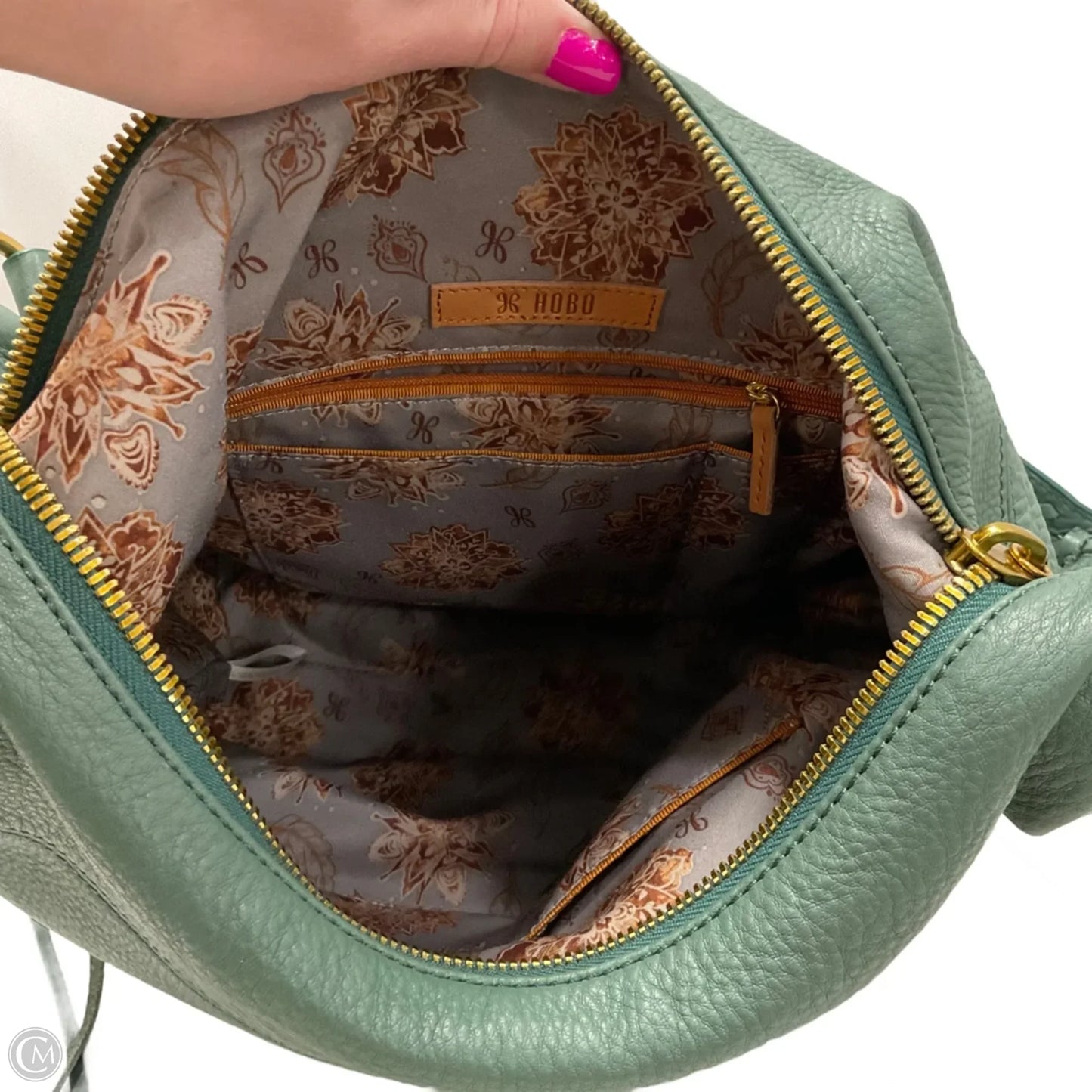 Handbag Leather By Hobo Intl, Size: Medium