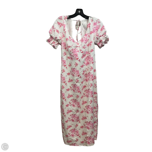 Dress Casual Midi By Francesca's In White, Size: L