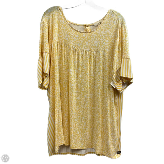Top Short Sleeve By Matilda Jane In Yellow, Size: Xxl