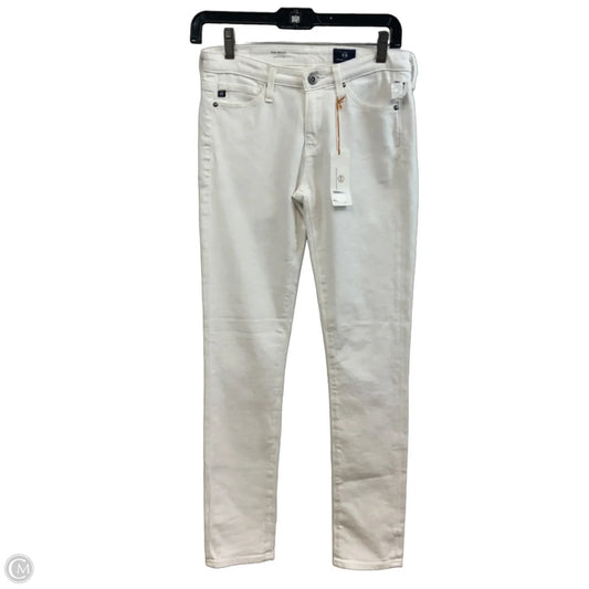 Jeans Skinny By Ag Jeans In White Denim, Size: 00
