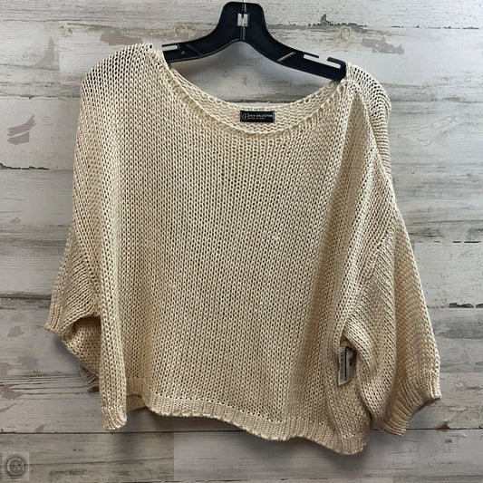 Sweater Short Sleeve By Ch In Tan, Size: L