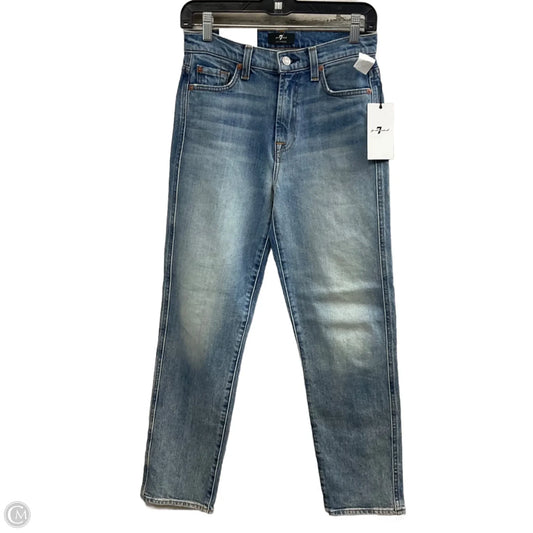 Jeans Straight By 7 For All Mankind In Blue Denim, Size: 2
