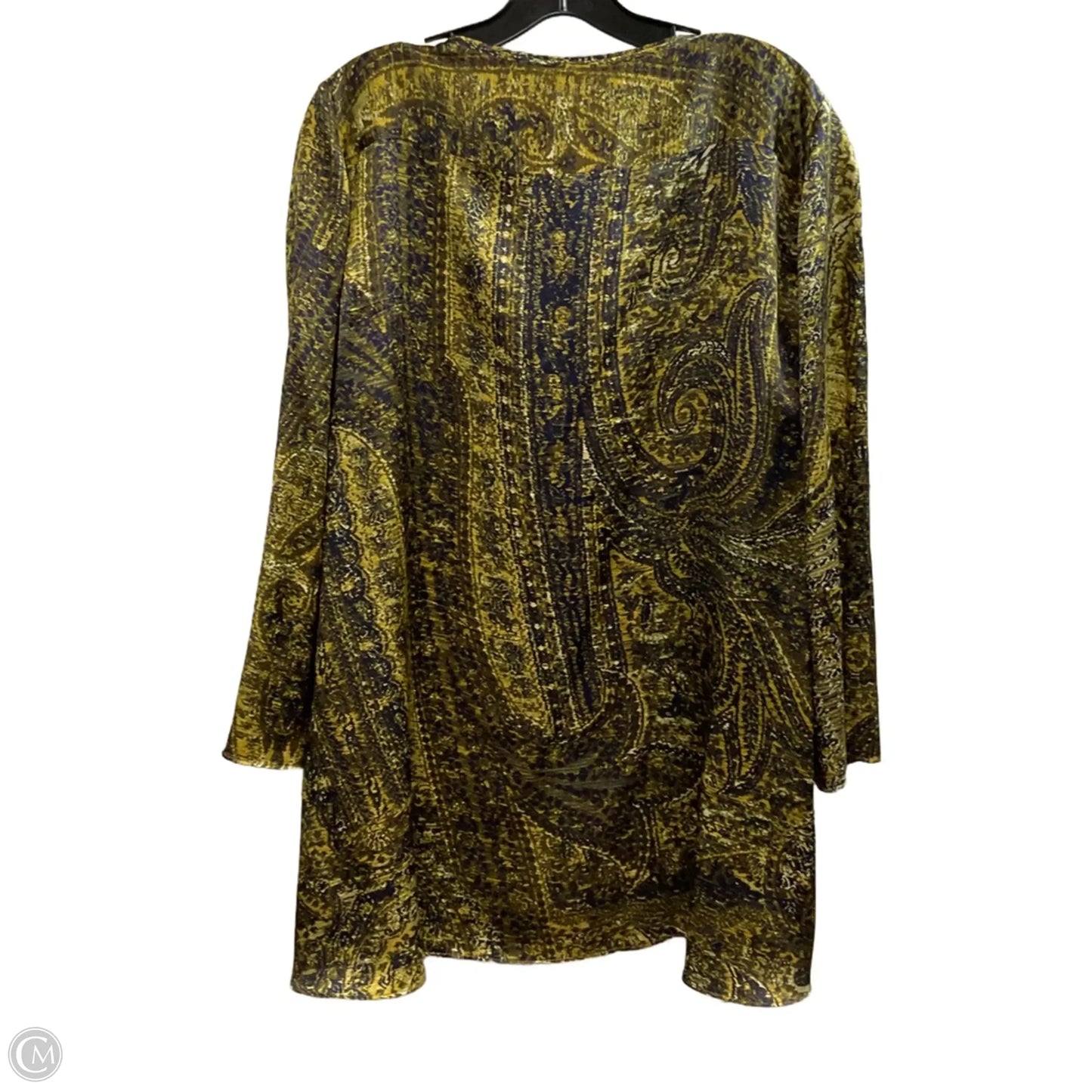 Blouse Designer By Lafayette 148 In Green, Size: Xl