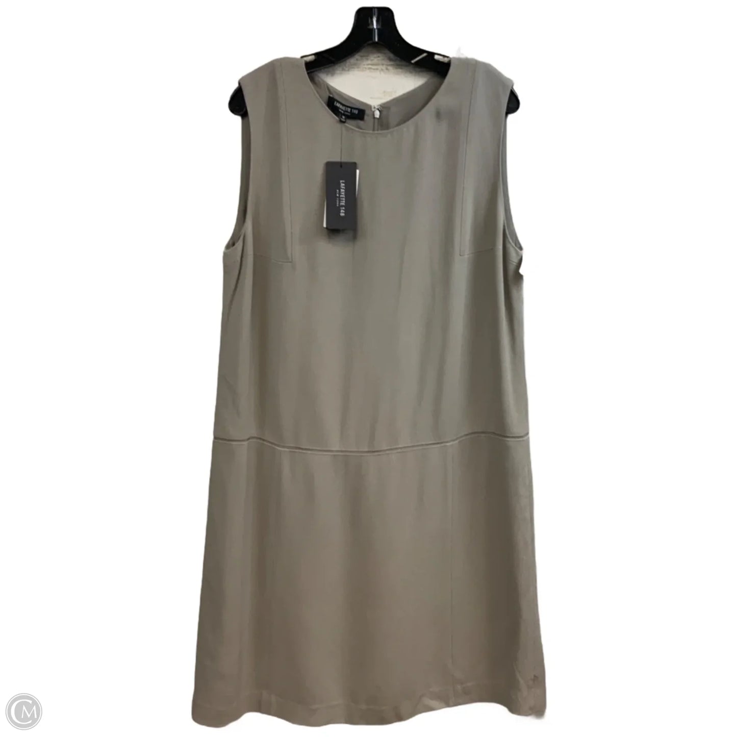 Dress Designer By Lafayette 148 In Grey, Size: L