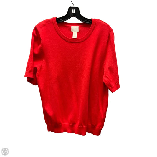 Top Short Sleeve Basic By H&m In Red, Size: L