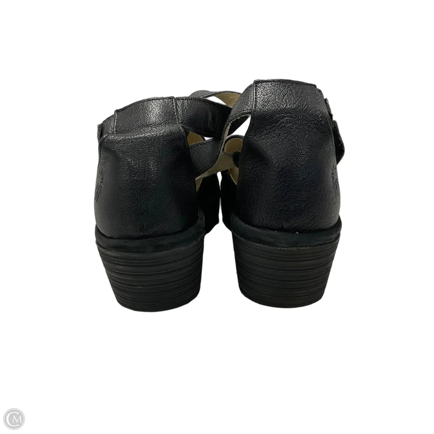 Sandals Heels Wedge By Fly London In Black, Size: 10