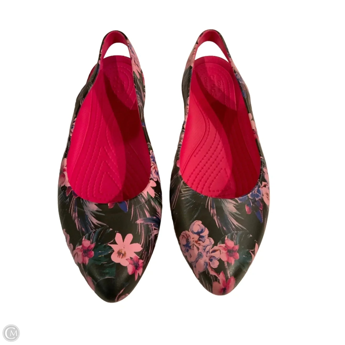 Shoes Flats By Crocs In Black, Size: 9