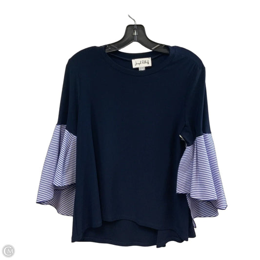 Top Short Sleeve By Joseph Ribkoff In Blue, Size: M