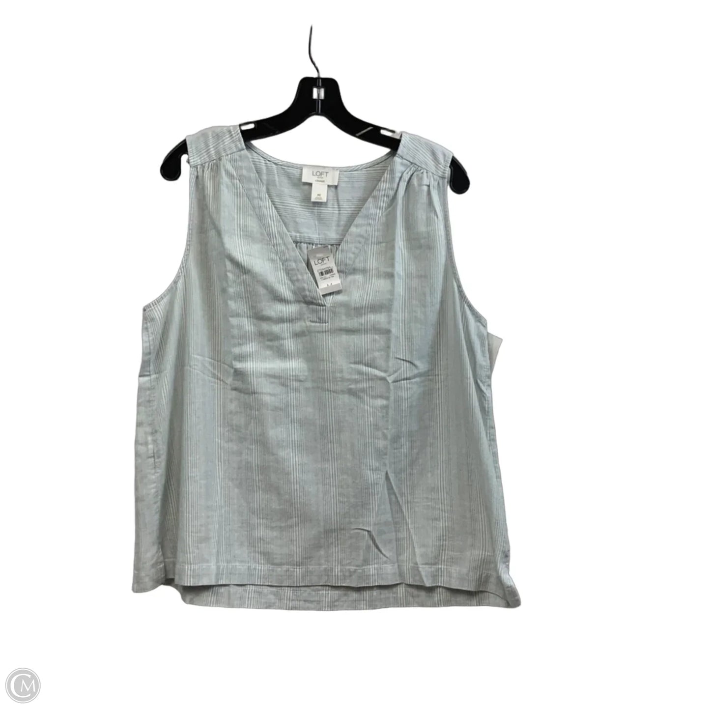 Top Sleeveless By Loft In Blue, Size: M